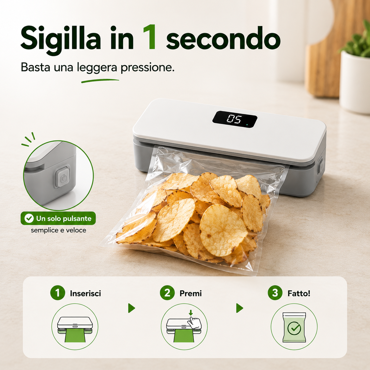 Mini Sigillatore per Sacchetti